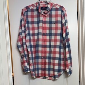 Vineyard Vines Red and Blue Plaid Men's Shirt